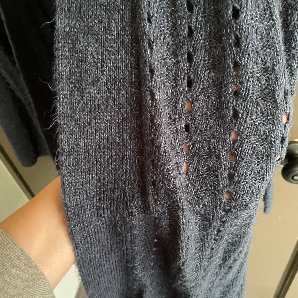 Croft & Barrow Blue Crochet Long Cardigan XL - Picture 11 of 16